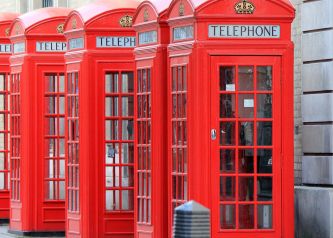 Rote Telefonzellen in London